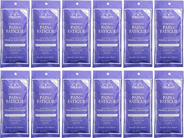 Village Naturals Therapy, Mineral Bath Soak, Chronic Pain & Fatigue Relief, 2 Oz, Pack of 12
