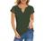 Funlingo Women's Summer Tops Lace Short Sleeve Shirts Casual V Neck Blouse T Shirt