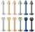 PEAKLINK 16G Surgical Steel 6mm 8mm 10mm Spike Ball Straight Barbell Labret Lip Stud Cartilage Tragus Earrings Monroe Piercing