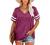 Angerella Summer Tops for Women Casual V Neck T Shirts Short Sleeve Tunic Tops Loose Fit