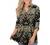 Othyroce Womens Floral Printed Tunic Tops 3/4 Roll Sleeve V Neck Blouses Long Sleeve Shirts for Women
