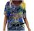Women's Summer Short Sleeve Tunic Tops V Neck Colorful Floral Printed Tees Shirt Casual Comfy Blouses Tops