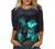 Women 3/4 Sleeve Tops Casual Tie Dye Graphic Tee Shirts Summer Crewneck Sweatshirt Loose Fit T Shirts Tunic Blouses