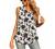 QUEZHU Womens Summer Sleeveless Chiffon Tank Tops Blouse Loose Casual V Neck Blouses Shirt