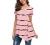 Jouica Women's Short Sleeve Casual Scoop Neck Button Side Shirt Blouse Tunic Top