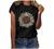 Women Sunflower Graphic Tee Tops Summer Cute T-Shirt Plus Size Loose Short Sleeve Crewneck Casual Tshirts Blouse S-5XL
