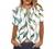 SNKSDGM Womens Button Down Henley Shirts Printing Casual Trendy Tee Shirt Short Sleeve Blouse Dressy Loose Summer Tunic Tops