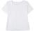 Coral Bay Petite Solid Scalloped Boat Neck Short Sleeve Top
