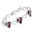 Leafael Infinity Love Heart Link Bracelets, Birthstone or Healing Stone Crystal Bracelet for Women, Silver Tone Jewelry Gifts for Her, 7-inch Chain and 2-inch Extender