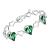 Leafael Infinity Love Heart Link Bracelets, Birthstone or Healing Stone Crystal Bracelet for Women, Silver Tone Jewelry Gifts for Her, 7-inch Chain and 2-inch Extender