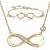 925 Sterling Silver Necklace Bracelet Jewelry Sets – Billie Bijoux Infinity Love Jewelry Sets White Gold Plated Diamond Women Necklace Mother's Day Gift for Women Girls