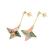 Stud Earrings Origami Paper Crane Ougi Syuriken | Made in Japan, Hypoallergenic dangle earrings, Surgical Stainless Steel / for Women Girl