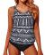 Yonique Womens Blouson Tankini Swimsuits Ladies Tribal Bathing Suits 2 Piece Athletic Swimwear