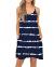 BEUFRI Women's Summer Spaghetti Strap Casual Swing Tank Beach Cover Up Dress with Pockets