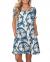 WNEEDU Women's Summer Casual T Shirt Dresses Short Sleeve Swing Dress with Pockets