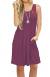 AUSELILY Women's Sleeveless Pleated Tank Empire Waist Casual Dress with Pockets Knee Length