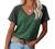 Women Tops Short Sleeve Color Block T-Shirts Tees Raglan Casual Loose Fit Tunic Tops