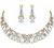 SWEETV Costume Jewelry for Women, Wedding Jewelry for Brides, Bridesmaids, Wedding Bridal Jewelery for Women Austrian Crystal Teardrop Statement Necklace Dangle Earrings Set,Prom Jewelry