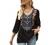 AK Women's Summer Boho Embroidery Mexican Bohemian Tops Peasant 3/4 Sleeve V Neck Shirt Tunic Blouses