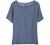 Soojun Women's Cotton Linen Round Collar Boxy Top Patchwork Blouses