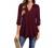 Youtalia Women's Casual V Neck Blouse Cuffed Sleeve Loose Tunic Shirts Tops