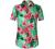 SSLR Womens Hawaiian Shirt Floral Blouses Short Sleeve Button Down Shirts for Women
