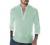 Karlywindow Mens Linen Henley Shirt Long Sleeve Cotton Beach Yoga Loose Fit Henleys Tops