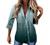 Women V Neck Button Down Shirts Fashion Animal Printed Long Sleeve Collared Blouse Loose Pockets Vacation T-Shirt Tops