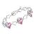 Leafael Infinity Love Heart Link Bracelets, Birthstone or Healing Stone Crystal Bracelet for Women, Silver Tone Jewelry Gifts for Her, 7-inch Chain and 2-inch Extender
