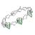 Leafael Infinity Love Heart Link Bracelets, Birthstone or Healing Stone Crystal Bracelet for Women, Silver Tone Jewelry Gifts for Her, 7-inch Chain and 2-inch Extender
