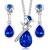CDE Jewelry Sets for Women Rose Gold Jewelry Embellished with Crystal from Austria Christmas Mothers Day Valentine's Day Jewelry Gifts Necklace and Earrings Set for Mom Wife