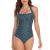 Smismivo Tummy Control Swimwear Halter One Piece Slimming Vintage Retro Swimsuit Womens Ruched Push Up Bathing Suit