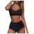 Bikini Sets for Women Two Piece Retro Swimsuit Retro Halter Ruched High Waist Swimwear with Bottom Modest Bathing Suit