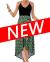 KILIG Women's V Neck Sleeveless Casual Summer Sundresses Asymmetrical Patchwork Floral Maxi Dresses