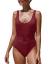 PRETTYGARDEN Women One Piece Swimsuit U Neck Tummy Control Swimwear Slimming Strap Backless Bathing Suit