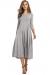 Hotouch Women's 3/4 Sleeve A-line and Flare Midi Long Dress