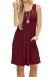 AUSELILY Women's Sleeveless Pleated Tank Empire Waist Casual Dress with Pockets Knee Length