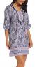 Women Bohemian Neck Tie Vintage Printed Ethnic Style Summer Shift Dress