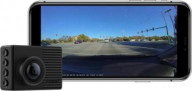 Garmin Dash Cam 66W, Extra-Wide 180-Degree Field of View In 1440P HD, 2" LCD Screen and Voice Control, Very Compact with Automatic Incident Detection and Recording , Black