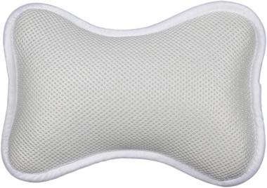 Heallily Bathtub Pillow 1 Pcs Soft Bath Pillow Supportive Pillow with Suction Cups for Neck and Shoulder Support Cushion (White)