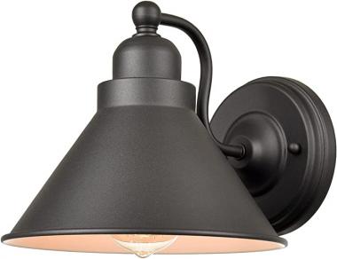 YUBOLE Farmhouse Gooseneck Wall Sconce Matte Black Simplicity 1-Light Wall Lamp Porch Kitchen Hallway Wall Light Fixture