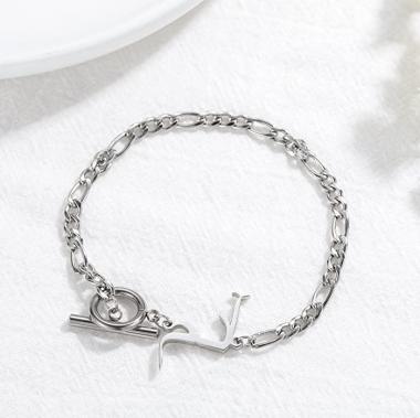 GOLD BELLY BRACELET PRENOM EN ARABE Women Customize Letter Arabic Name Bracelet Jewelery - Rose Gold