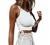 Artfish Women's Sleeveless Shirt Ribbed Drawstring Side Ruched Scoop Neck Basic Crop Tank Top