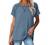Aokosor Womens Summer Tops Lightweight Short Sleeve Tshirts Crewneck Split Side