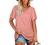 Angerella Summer Tops for Women Casual V Neck T Shirts Short Sleeve Tunic Tops Loose Fit