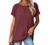 Aokosor Womens Summer Tops Lightweight Short Sleeve Tshirts Crewneck Split Side