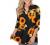 Othyroce Womens Floral Printed Tunic Tops 3/4 Roll Sleeve V Neck Blouses Long Sleeve Shirts for Women