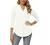 Davenil Women's Short/Long Sleeve V-Neck Tops Loose Tunic Irregular Hem 3/4 Cuffed Sleeve Blouses Casual Rolled Sleeve Shirts