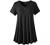 MONNURO Womens Plus Size Short Sleeve V Neck Button Basic Tunic Tops Summer Swing Shirts Blouses for Leggings