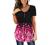 BeadChica Women's Tunic Tops For Leggings Short Sleeve Shirts Botton Up Casual Ruched Blouses Clothes